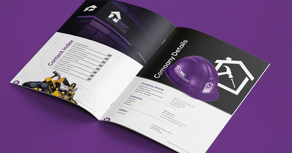 Expert company profile design example