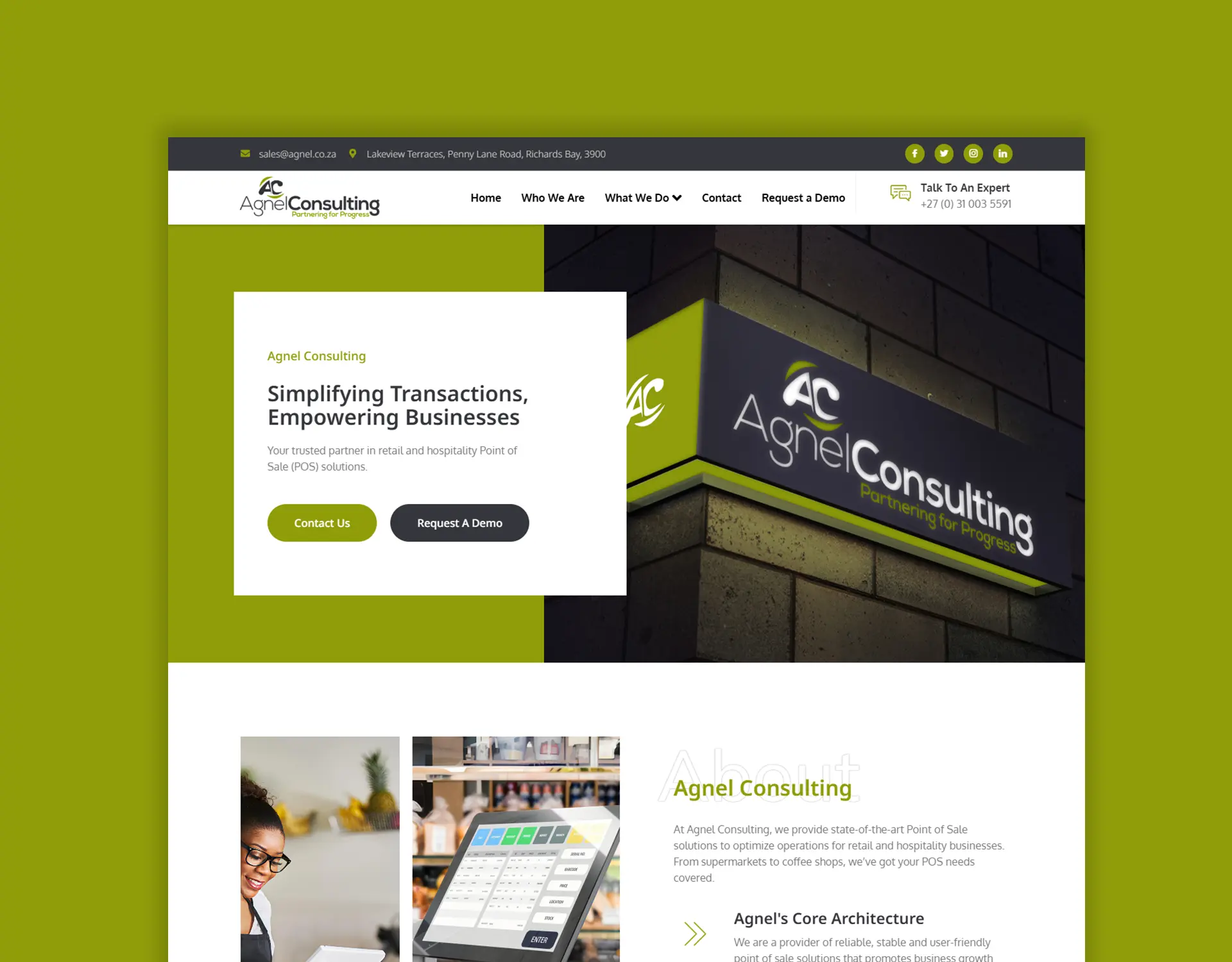 Agnel professional services website design