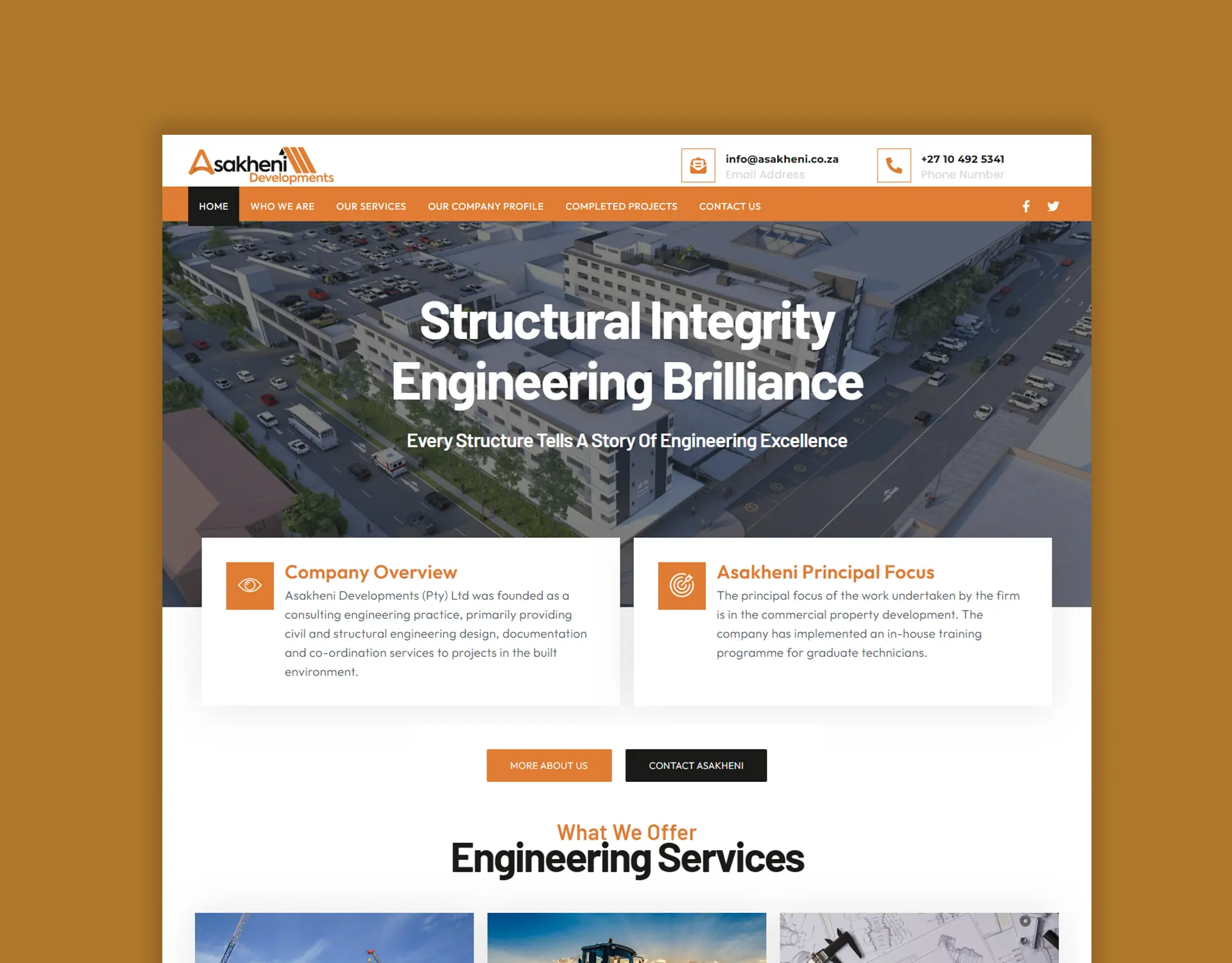 Asakheni Development website design