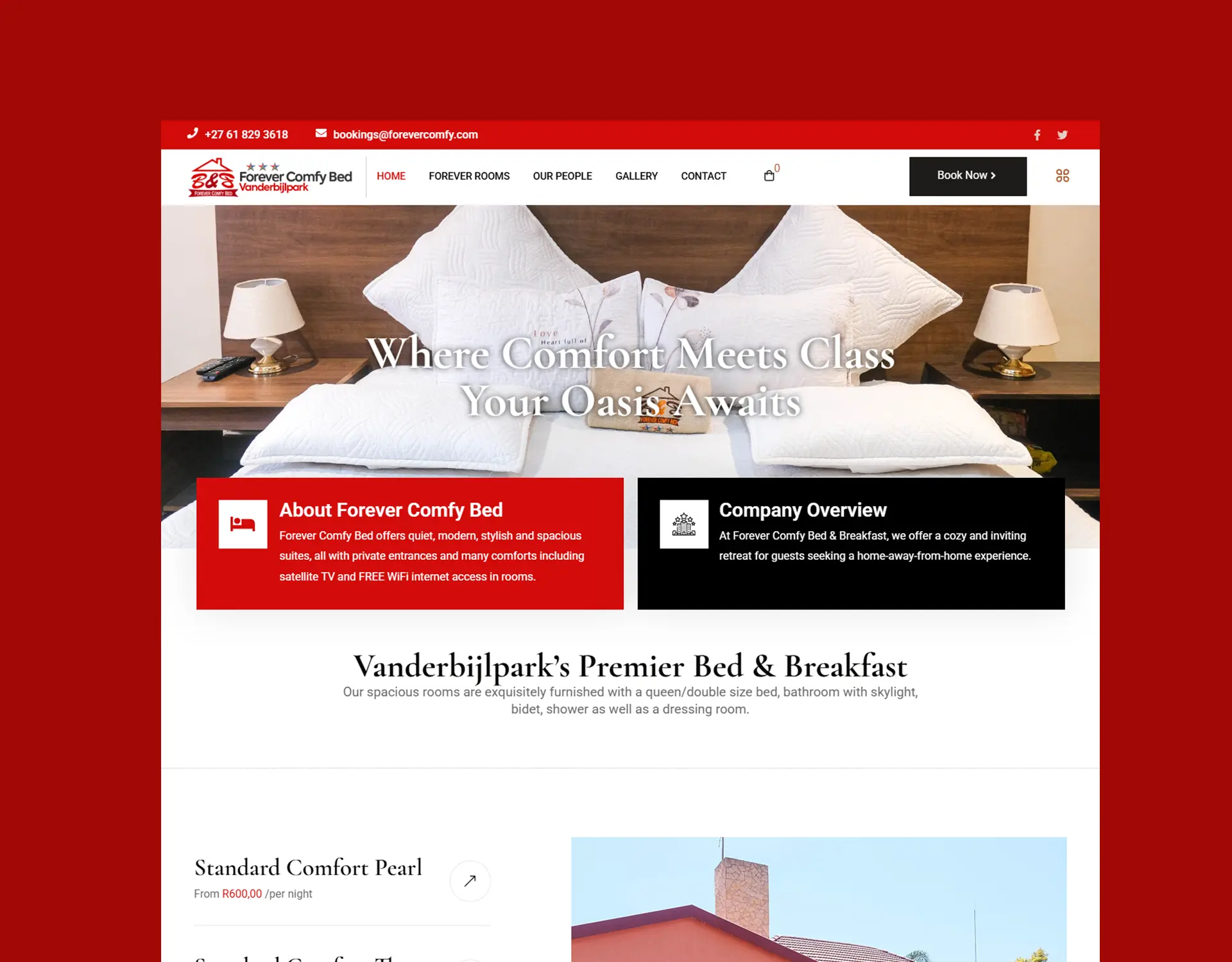Forever Comfy Bed ecommerce website design